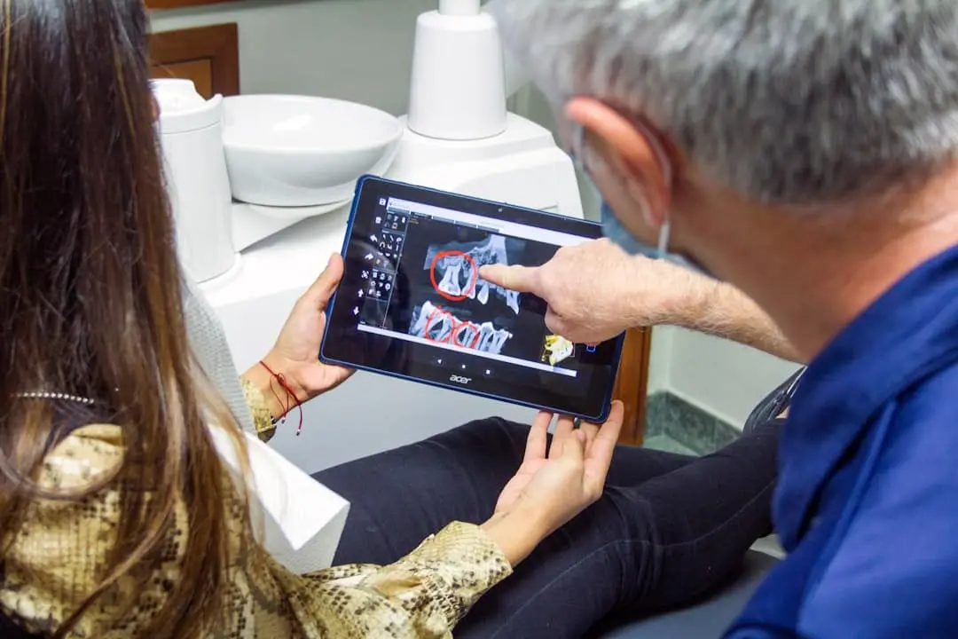 Dental X-ray used to assess jawbone support before treatment