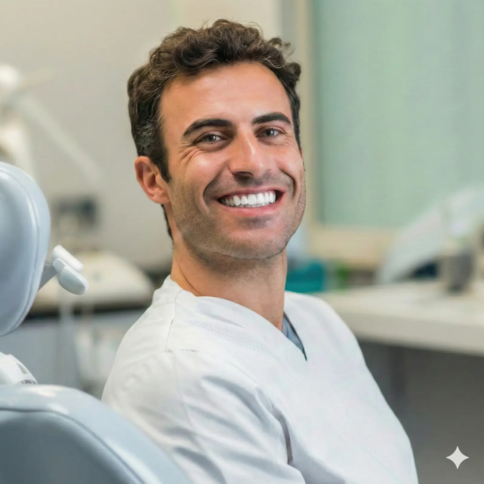Man smiling confidently during his Invisalign treatment at Sierra Springs Dental in Airdrie