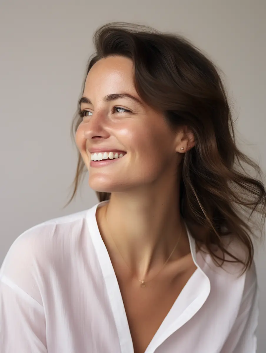 Close-up of a confident smile after cosmetic dental treatment